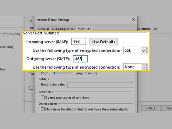 Outgoing Server (SMTP) 