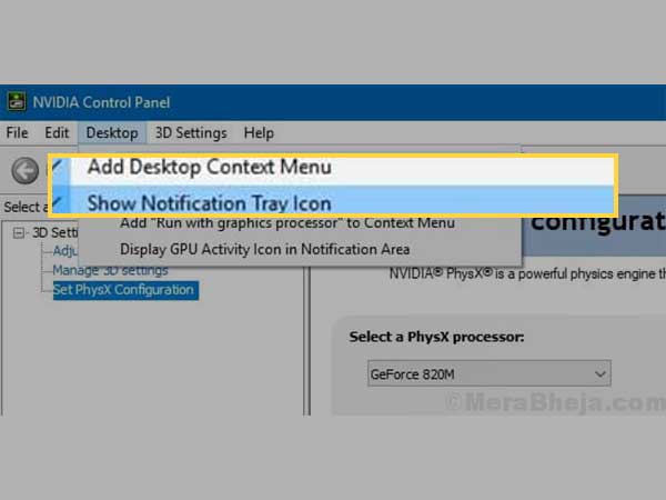 add desktop context menu