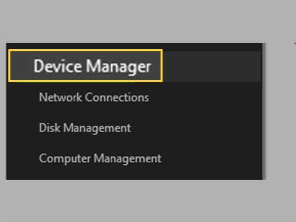  open the device manager from the list