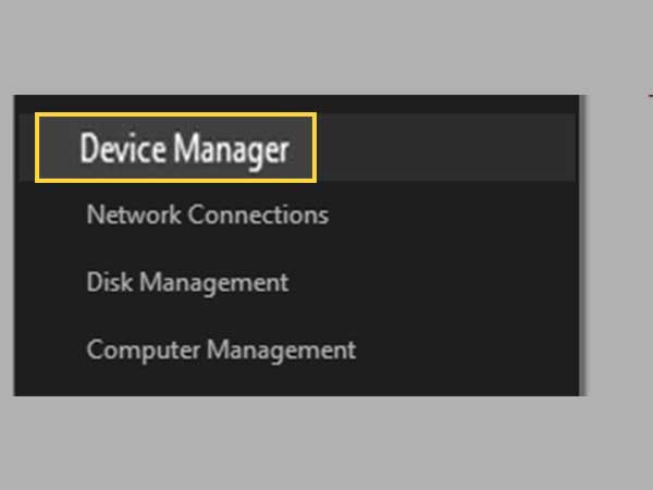 Simply right-click on your Start button or press the Windows+X keys together. A new menu will open up, and from there, select the device manager option to access it.