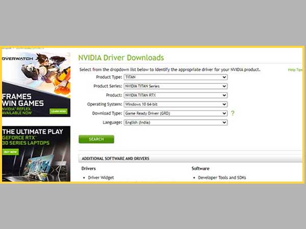 Nvidia website to download