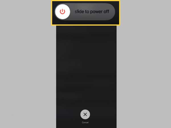 Drag the slider to power off your device