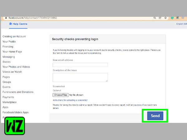 Security Checks Preventing Login form on Facebook
