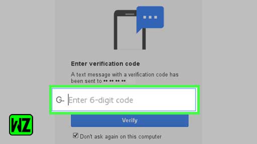 Google 6-digit verification code