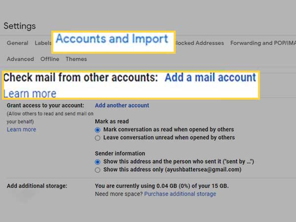 Check mail from other accounts