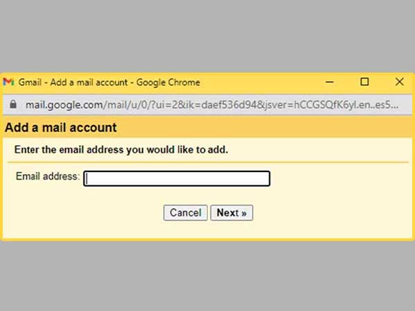 Gmail add a mail account 