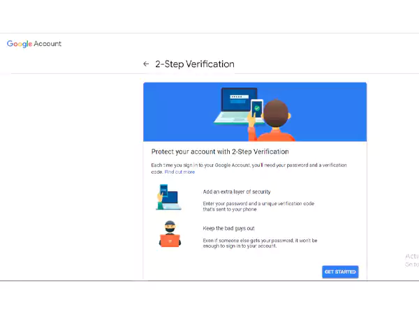 Google account 2 step verification