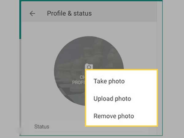 Change or remove your profile photo from your computer by clicking ‘Upload Photo,