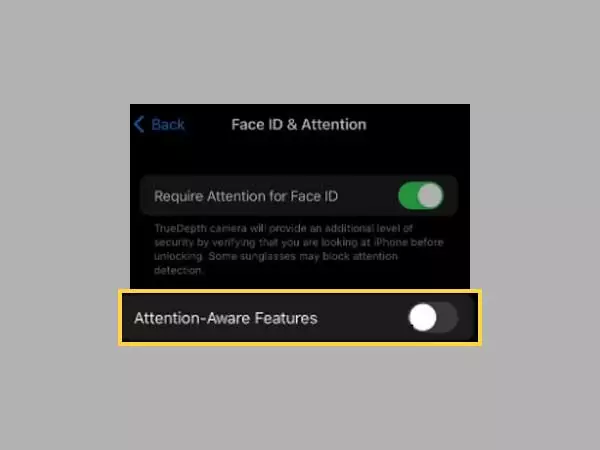 Disable ‘Attention-Aware Features.’