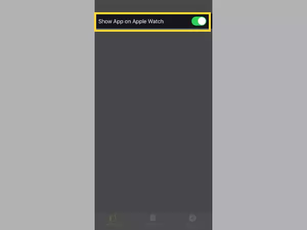 Toggle on the ‘Show App on Apple Watch’ switch to unhide the app that is hidden on your Apple Watch.