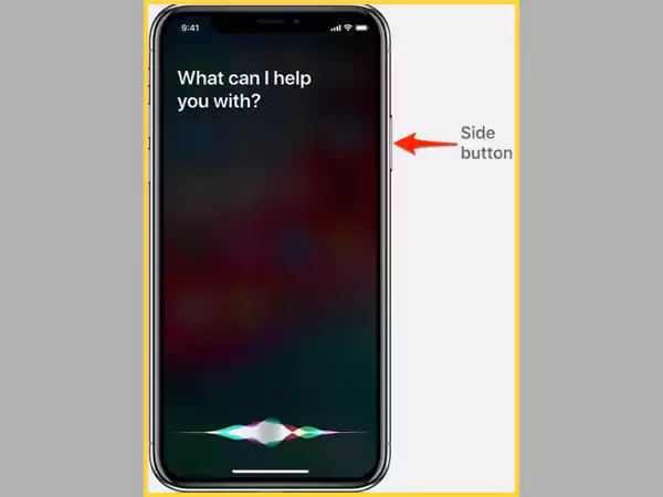 Use the Siri voice command, or press & hold the ‘Side’ button. ﻿