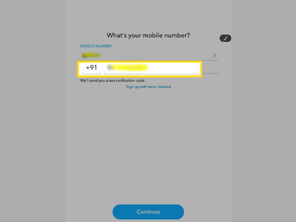Enter your mobile no