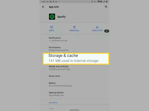 Storage cache
