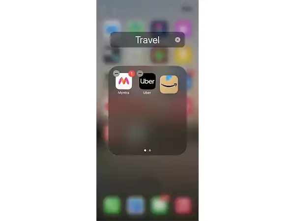 drag the app that you want to hide